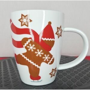 Crate & Barrel‎ Mug Skating Gingerbread Man Expresso Coffee Tea Ceramic New